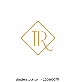 Letter "TR" logo monogram. TR luxury icon design vector
