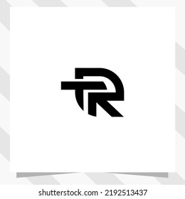 letter tr rt logo design