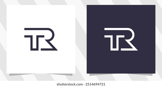 letter tr rt logo design vector