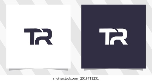 Vector de diseño de logotipo de letra TR RT