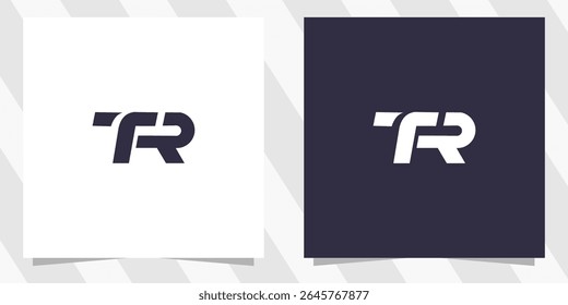 letter tr rt logo design vector