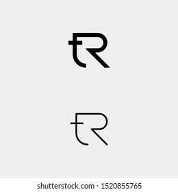 Letter TR RT R T Logo Design Simple Vector