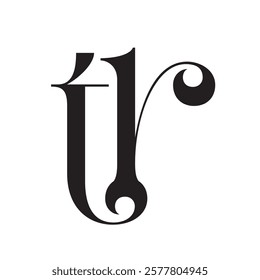 letter TR or RT vector logo design for luxury, fashion, jewelry, boutique, and startup