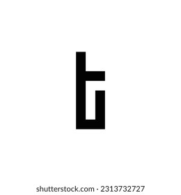 Letter tr square geometric symbol simple logo vector