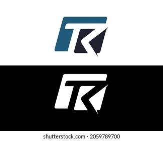 Logo De Letra TR Y TK 
Ilustración de vectores de diseño único.