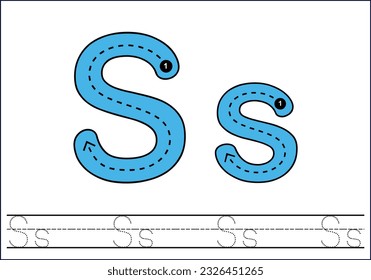 Letter tracing from a-z ,hand drawn tracing worksheets for kids pencontrol and handwriting practice 