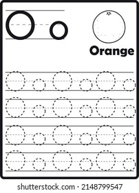 Letter tracing and coloring page for kids. Kids can practice and trace these letters. In this way, they can learn the alphabet.