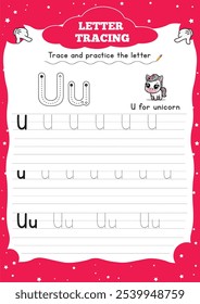 Letter tracing for kids is an engaging activity designed to teach the basics of handwriting. By tracing each letter, children learn correct letter formation, develop fine motor skills