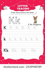 Letter tracing for kids is an engaging activity designed to teach the basics of handwriting. By tracing each letter, children learn correct letter formation, develop fine motor skills