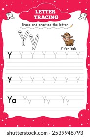 Letter tracing for kids is an engaging activity designed to teach the basics of handwriting. By tracing each letter, children learn correct letter formation, develop fine motor skills