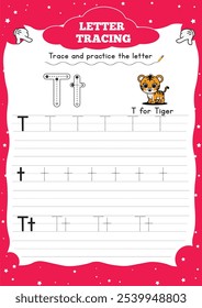 Letter tracing for kids is an engaging activity designed to teach the basics of handwriting. By tracing each letter, children learn correct letter formation, develop fine motor skills