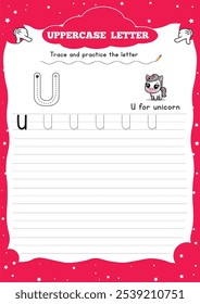 A letter tracing workbook is an educational resource designed to help young learners practice writing letters of the alphabet. Typically targeted at preschool or kindergarten children