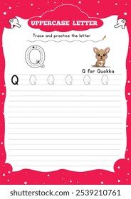 A letter tracing workbook is an educational resource designed to help young learners practice writing letters of the alphabet. Typically targeted at preschool or kindergarten children
