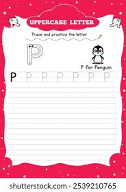 A letter tracing workbook is an educational resource designed to help young learners practice writing letters of the alphabet. Typically targeted at preschool or kindergarten children