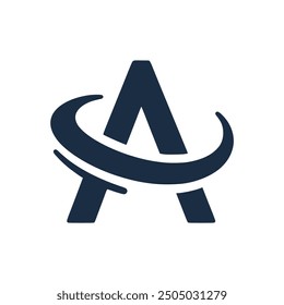 letter A travel agency holiday logo vector illustration template design
