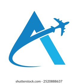 Letter A Travel Logo Template Design Vector, Emblem, Design Concept, Creative Symbol, Icon
