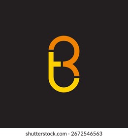 Buchstabentrakel einfache bunte Schleife verknüpften Logo Vektor 