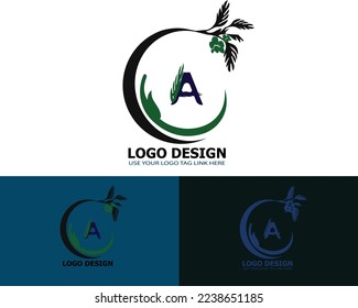Carta con diseño de hoja de árbol y logo de fruta