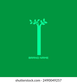I letter tree with leaves