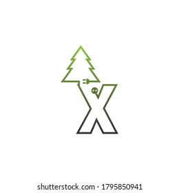 Letter tree Logo, Concept Letter + icon tree