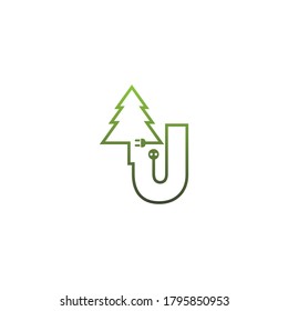 Letter tree Logo, Concept Letter + icon tree