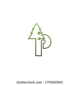Letter tree Logo, Concept Letter + icon tree