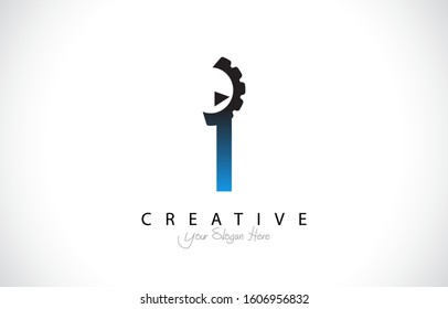 Letter I Trendy Logo Design. Creative Letters Icon Logo Vector Illustration.
