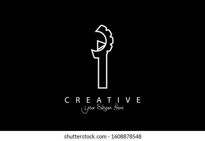 Letter I Trendy Logo Design. Creative Letters Icon Logo Vector Illustration.