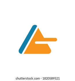 A Letter triangle concept Vector icon template
