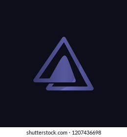 Letter A Triangle Creative Abstract Business Media Logo