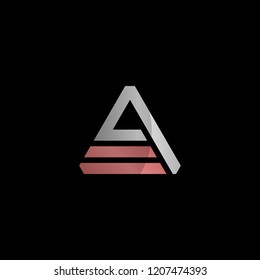 letter A Triangle Creative Abstract Business Modern Logo