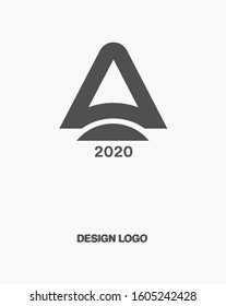 A Letter triangle Icon Vector Logo Template Illustration Design