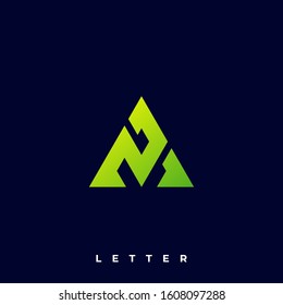 Letter Triangle Illustration Vector Template. Suitable for Creative Industry, Multimedia, entertainment, Educations, Shop, and any related business