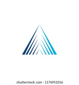 Letter A triangle logo design