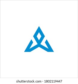 Letter A triangle Logo design