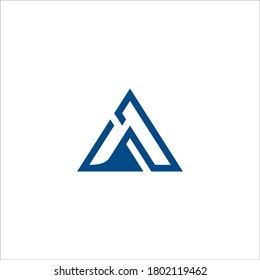 Letter A triangle Logo design