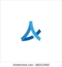 Letter A triangle Logo design