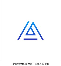 Letter A triangle Logo design