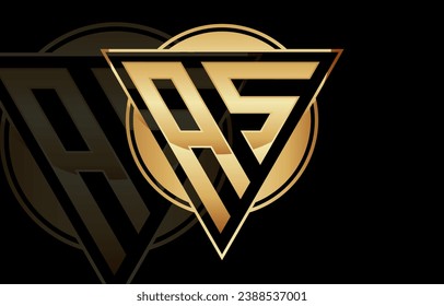 Letter AS Triangle Logo Design