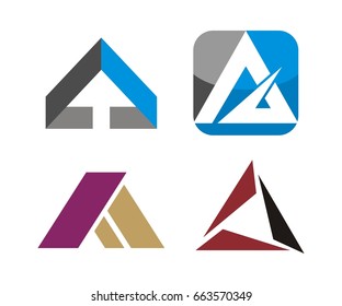 A Letter Triangle Logo Design