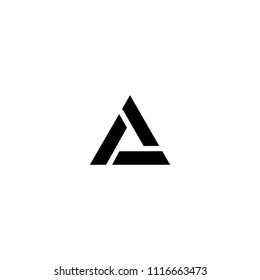 letter a triangle logo vector