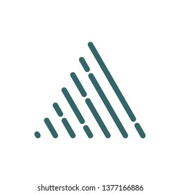 Letter A triangle modern logo