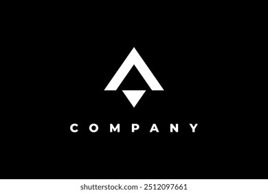 letra a e triângulo logotipo mínimo moderno