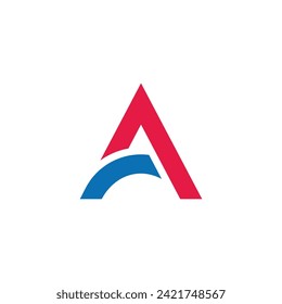 letter a triangle motion arrow logo vector 