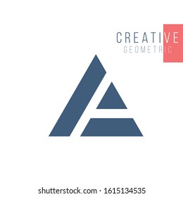 Letter A triangle shape . business identity concept. Creative corporate template. Stock Vector illustration isolated on white background