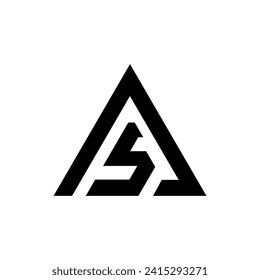 Letra As con forma triangular idea de logotipo de monograma empresarial empresarial moderno