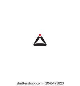 
letter i triangle symbol simple logo vector
