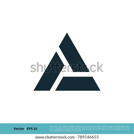 A Letter Trinity Icon Vector Logo Template Illustration Design. Vector EPS 10.