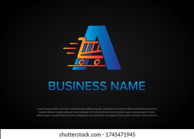 Carta A Con Trole, Logotipo De Letra Inicial Para Su Nombre De Empresa, Plantilla De Logotipo Alfabeto Listo Para Su Uso, Logo Inicial Moderno