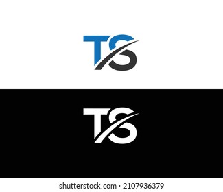 Letter TS Abstract Letters Logo Monogram Design Vector Icon.